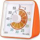 Secura 60-Minute Visual Timer, Classroom Timer, Countdown Timer for Kids and Adults, Time Management Tool for Teaching (Orang)