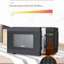 COMMERCIAL CHEF 0.9 Cu Ft Microwave with 10 Power Levels, Push Button and Child Lock, Digital Controls, Countertop Microwave with Timer and Quick-Touch Menu, Black