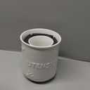 LE TAUCI Utensil Holder for Kitchen Counter - 6.9"+5.3" Ceramic Kitchen Utensil Holder Set of 2, Large Cooking Utensil Crock & Organizer for Spatula, Spoon - Embossed Kitchen Decor, White, Bee