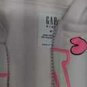 GAP Girls Logo Hoodie Hooded Full Zip Sweatshirt Light Pink Heart, Size M