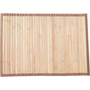 Queensell Bamboo Rug  Bamboo Bathroom Accessories Area Rug  Bamboo Bath Mat  Bathroom Rugs  Bamboo Runner Small Rug 17" x 24" Light Brown