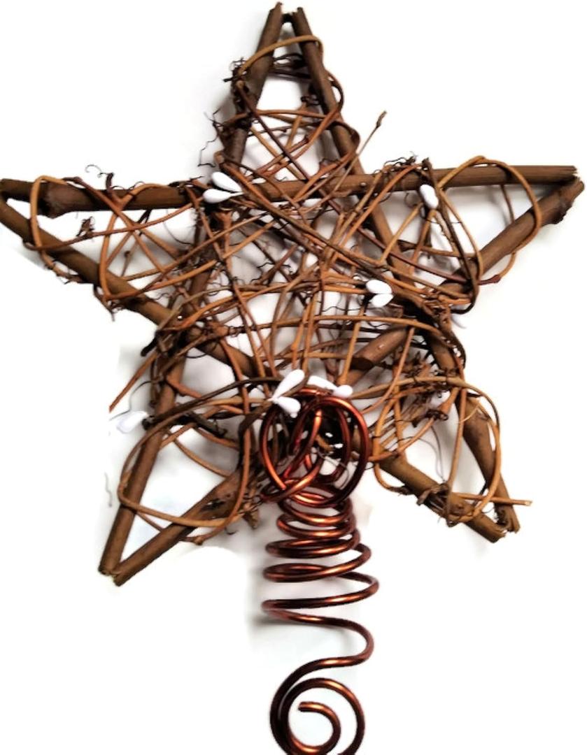 Rustic Nature Christmas Tree Star in Mini or Large