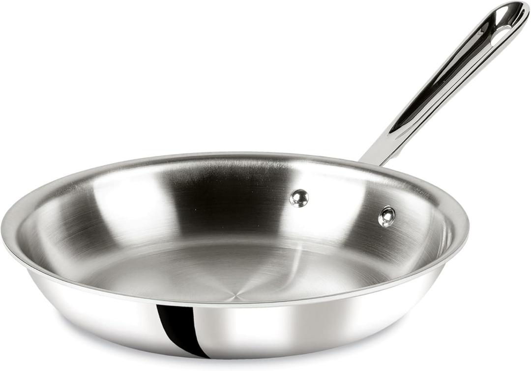 All-Clad D3 Stainless Steel 10 inch Frying Pan- Made in the USA- The Original Bonded Professional Cookware- Oven Safe & Induction Compatible