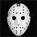 CASA CLAUSI Mask Cosplay Halloween Costume Mask Prop Horror Hockey Pure White