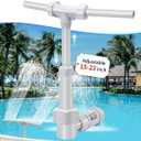 Patented Pool Fountains for Above-Inground Pool - Water Fun Waterfall Swimming Pool Jet Aerator Cooler, Extend Adjustable Pipe Pool Sprinkler Dual Spray, Swimming-Pool Garden Decor (Gray)