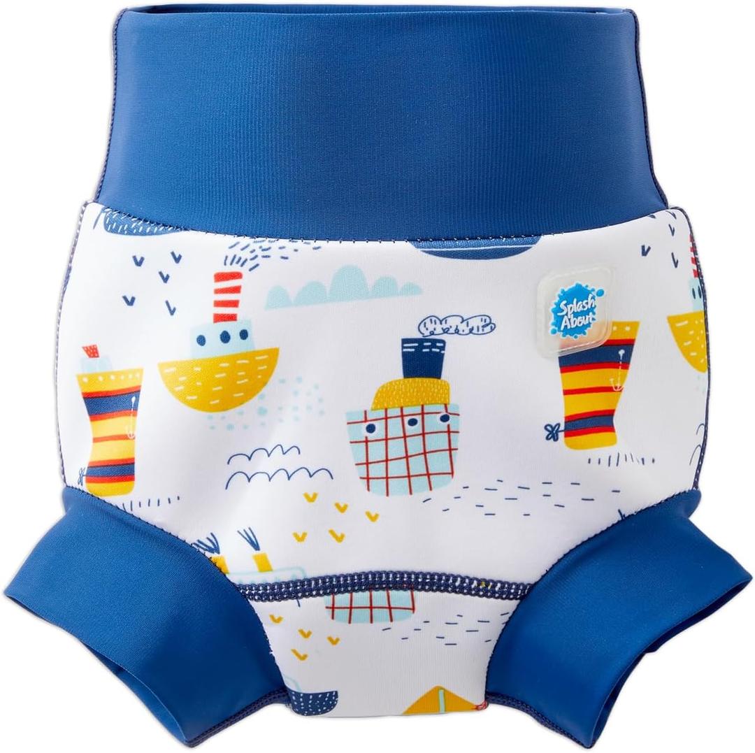 Splash About Happy Nappy Reusable Swim Diaper, Tug Boats, 3-4 Years