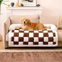 FUNNY FUZZY Pet Couch Covers for Sofa, Dog Couch Bed for Furniture Protector, Pet Bed Mat, Couch Cover for Dogs Washable Non Slip, X-Large, Brown (47.2"L x 37.4"W x 6.3"Th)