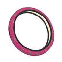 5 x Be Strong Be Fearless Steering Wheel Cover for Women Men, Pink Ribbon Breast Cancer Survivor Awareness Neoprene Steering Wheel Protector Case Soft Elastic Universal Auto Car Accessories Decor 15 Inch