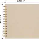 Small Scrapbook 7x7 Inch, Linen Photo Album 40 Sheets Mini Scrap Book, Kraft White Pages Memory Book for Wedding, Baby, Family, Graduation, Travel, Dog, Vacation
