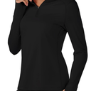 TACVASEN Women's Fleece Pullover Quarter Zip Sweatshirt Thermal Shirts Long Sleeve Athletic Tops, Small 