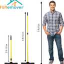 FURemover Pet Hair Removal Rubber Broom, 58" Telescopic Handle