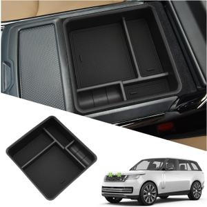 2025 2026 Range Rover Center Console Organizer for Range Rover Accessories Middle Console Organizer Compatible with 2023 2024 2025 2026 Land Rover Range Rover Sport/Range Rover(Without Refrigerator)