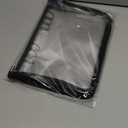 Sticker Storage Organizer Binder A5 Sticker Collecting Book Zipper Album for Adult with Blank Reusable Release Paper and Pocket Pages (Black)