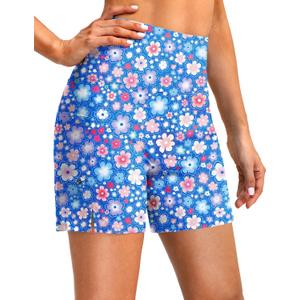 3 x G Gradual Women's 5" High Waisted Swim Board Shorts with Phone Pockets UPF 50+ Quick Dry Beach Shorts for Women with Liner, XL