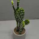 DILATATA 13' Small Fake Cactus Plant Potted 'Prickly Pear Cactus' Faux Cacti for Home Garden Office Decor Housewarming Gifts