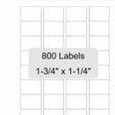 Mr-Label 1-3/4" x 1-1/4" Printable Matte White Waterproof Sticker Labels - Tear-Resistant - Laser/Inkjet Printing - Letter Sheet- Total 800 Labels MR685
