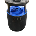 Fruit Fly Traps for Indoors, Bug Light Trap Indoor, Remote Control Fruit Fly Trap Gnat Mosquito Trap, Catch Insect Indoor with Light Suction Sticky Glue, Adjustable Brightness&Fans (Black&Blue)