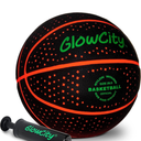GlowCity Glow in The Dark Basketball for Teen Boy - Glowing Red Basket Ball, Light Up LED Toy for Night Ball Games - Sports Stuff & Gadgets for Kids Age 8 Years Old and Up. Great Gift for Boys & Girls