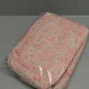 3Pcs Quilted Makeup Bag for Women, Large Travel Makeup Bag Set, Cute Aesthetic Cosmetic Bags, Floral Cotton Makeup Pouch Coquette Toiletry Organizer Bag (Pink rose)