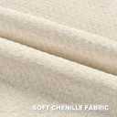 FUTEI Pack of 2 Solid Chenille Throw Pillow Covers 20x20 Inch Soft Grainy Textured Decorative Cushion Cases Modern Farmhouse Accent for Couch Bed Living Room, Cream