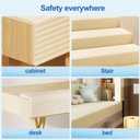 2 x Edge Protector,Baby Proofing Baby Edge Protector Strip Safety,Soft Rubber Foam Padding,Edge Corner Guards Protector Corner Edge Bumpers for Furniture (Brown Purple, 6.56Ft x 3.15" W x 0.31" Th)