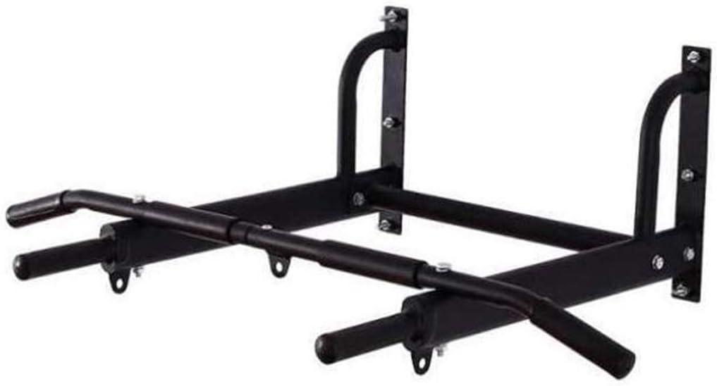 Home Door Frame Doorway Pull Up Bars Wall Mounted Horizontal Multifunctional Steel Chin Bar Household Fitness Equipment Drying Rack Load 300Kg (B45*65*97, Black)