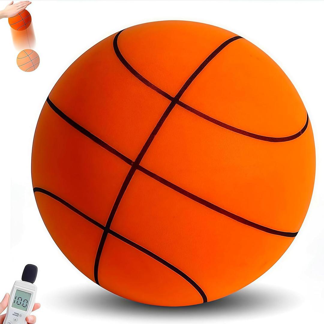 Silent Basketball Size 7 (29.5") - 2026 New Upgrade Foam Basketball Arcade Game Indoor | Ball for Quiet Dribbling and Indoor Training,Pro PU Foam Ball Higher Bounce, No.7