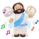 Yelakey Dancing Jesus Doll, 14" Musical Jesus Plush with 4 Christian Songs, Interactive Christian Plush Toy for Kids and Adults, Christmas Easter Baptism Gift