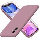 DorisMax Designed for iPhone 11 Case with Screen Protector  Upgraded Camera Lens Protector  Soft Full Coverage Liquid Silicone Cover  ScratchProof Protective Phone Case 6.1 inch  Dull Purple 2 Pack