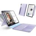 ESR for iPad Air 11" (M3/M2) & 10.9" (5th/4th Gen) Case with Keyboard, Magnetic Detachable Keyboard, Portrait/Landscape Modes, Large Click-Anywhere Trackpad, Backlit Keys, Shift Series, Purple