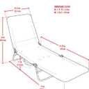 Tommy Bahama Folding Backpack Beach Lounge Chair, 10 in Seat Height, Multi, 72" x 21.75" x 35"
