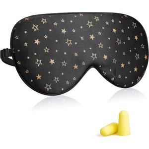 Silk Sleep Eye Mask for Men Women, Comfortable Super Soft Eye Mask with Adjustable Strap, 100% Pure Silk, Works with Every Nap Position, Ultimate Sleeping Aid Blindfold, Blocks Light, Jersey Slumber