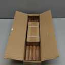 Wood Curtain Rods for Windows 48 to 84 Inches 1" Diameter Boho Decorative Heavy Duty Long Window Curtain Rod Adjustable with Handmade Wood Grain Design for Living Room Bedroom Kitchen