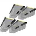 Overhead Bin Rack - Ceiling Mount Overhead Garage Rack | Adjustable Width and Orientation | Heavy Duty Ceiling Bin Storage Rails | Fits Black & Yellow Storage Bins | USA Designed (8 Bins)