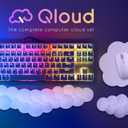 Cloud Keyboard Wrist Rest Create-ables Qloud Cloud Wrist Rest for Computer Keyboard and Mouse, Ergonomic Memory Foam Wrist Pad with Non-Slip Base, Includes Cloud Mouse Pad White