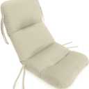 Comfort Classics 21W x 48L x 2H Hinge at 27" Sunbrella Outdoor Horizontal Quilt Chair Cushion in Canvas Inc. (Capri)