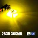 Super Bright 3000lm 9145 H10 LED Fog Lights Bulbs DRL High Power 3030 Chips with Projector Lens Replacement for Cars Trucks, Golden Yellow