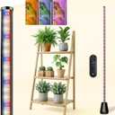 Grow Lights for Indoor Plants with Timer, 60 Inch Vertical Grow Light Full Spectrum 192 LEDs 24W with 3/6/12H Auto On/Off Remote 3 Light Modes 5-Level Dimmable Standing Plant Lamp (1PC)