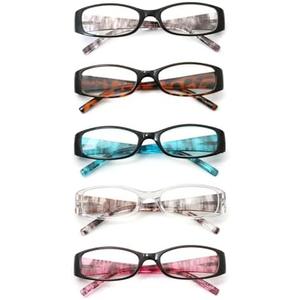 eyeezi 5 Pack Blue Light Blocking Reading Glasses for Women Men, Retro Stylish Spring Hinge UV400 Computer Rectangle Readers2.5 (5 Pack Black), Set of 2
