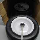 MaxAuto 11x4.005 Lawn Mower Tires Flat Free, Smooth 11x4 5nhs Zero Turn Front Wheels and Tire, 3/4" Bushings, 3" 3.5"4"4.5" Centered Hub, 350lbs Capacity, 2 Pack