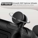 SHOWKOO Luggage Sets Expandable 100% PC Durable Suitcase Double Wheels TSA Lock Black, 20in/24in/28in