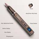 Gekeey Electric Engraving Pen, Cordless Rechargeable Mini Rotary Tool with 42 Bits, Aluminum Body, Variable Speed, Portable Engraver Pen for Metal Wood Glass and Plastic, Brown