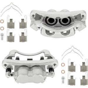 Front Disc Brake Caliper Assembly with Bracket fit for 2000-2005 Ford Excursion,1999-2004 Ford F-250 F-350 Super Duty, Front Right and Left Caliper set with 2PC, 18-B4790 + 18-B4791