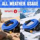 Heavy Duty Garden Hose 25 ft, Non-Expanding Flexible Water Hose, Kink Resistant Lightweight Hybrid Hose, Leakproof Hose Male to Female Fittings