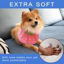 Soft Dog Cone, Lightweight Elizabethan Collar for Dogs, Adjustable Soft Cones for Dogs/Cats to Stop Licking After Surgery, Cute Strawberry Cone of Shame Alternatives for Pets(Medium) (Medium (Neck:8.5-11'' Small Dog))