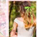Mimorou 30 Pcs Silky Satin Hair Bows for Girls Women Bulk Ribbon Bow Bowknot Hair Clips with Long Tail Tassel for Women Girls Ponytail Holder Accessories