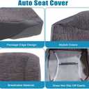 Priprilod Cloth Mist Gray Driver Side Bottom and Foam Cushion Replacement Seat Cover Compatible with Dodge Ram 1500 2500 3500 1998 1999 2000 2001 2002