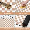 Dog Food Mats for Floors Waterproof, Pet Water Bowl Mats Pet Feeding Absorbent Placemats Plaid 17 * 30 inch