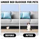 Treela 18 Pcs Under Couch Blocker for Bed Couch Furniture Underneath Under Bed Blocker with Zip Ties, Prevents Toys Pets Under Furniture Ideal for Living Room Bedroom, Black (14.5 x 4.7 x 6.7'')