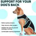 Dog Back Brace, Breathable Dog Post-Surgery Vest for IVDD, Arthritis & Spine Support, Adjustable Reflective Pet Back Bracer Pain-Relieving Harness, Black M